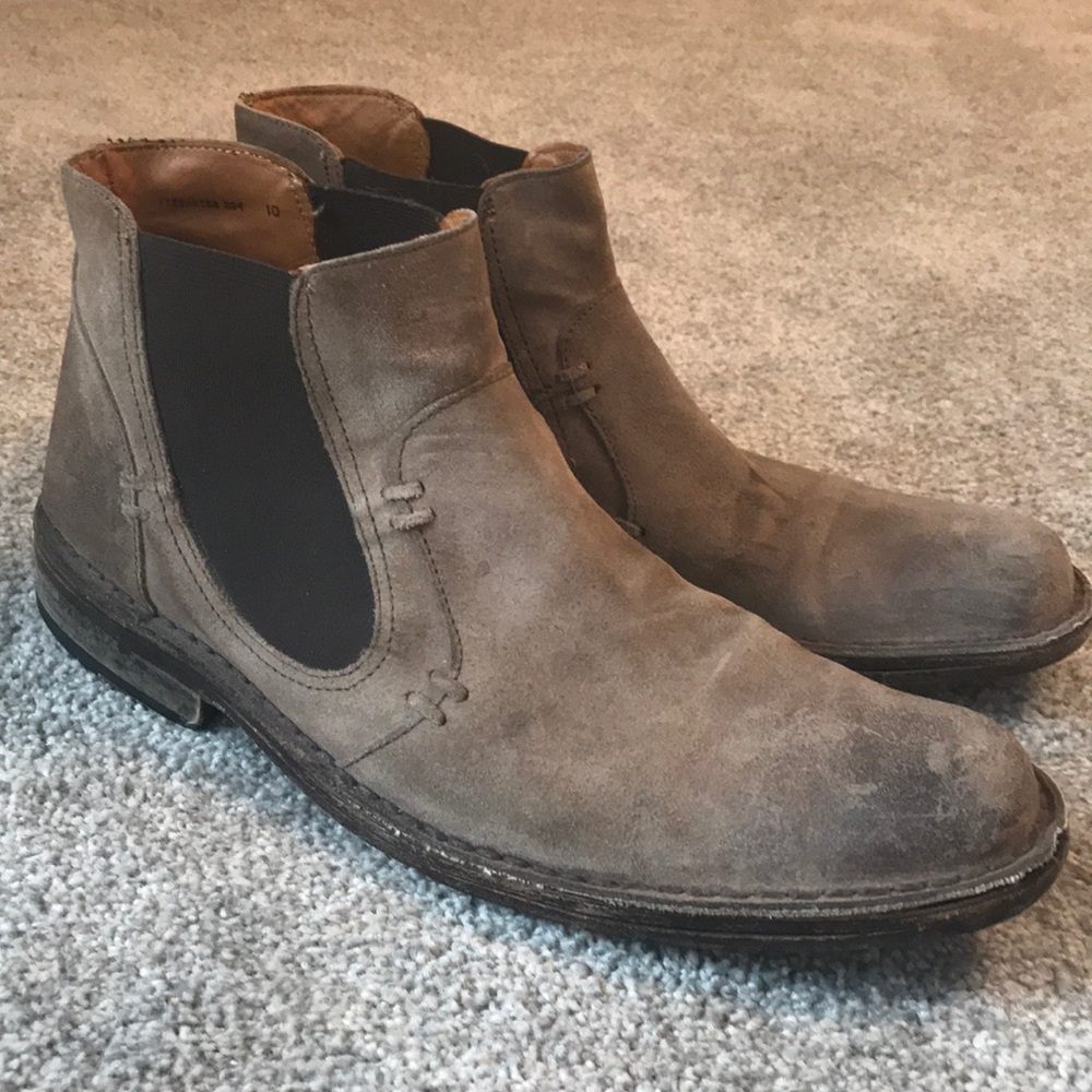 John Varvatos Chelsea Boot size 10 brushed leather